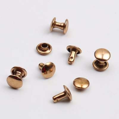 5-15mm size double cap mushroom head metal rivet for handbags accessories